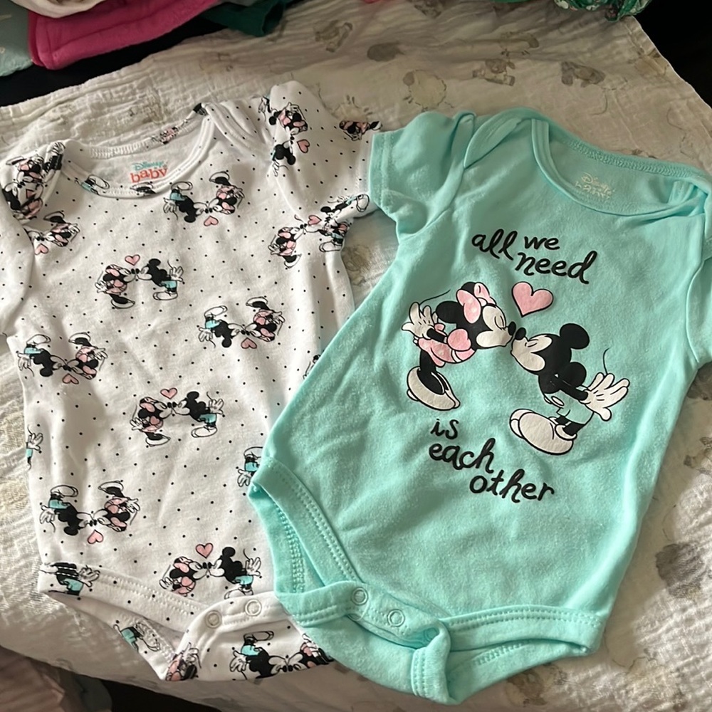 Girls 3-6mo Disney onesies